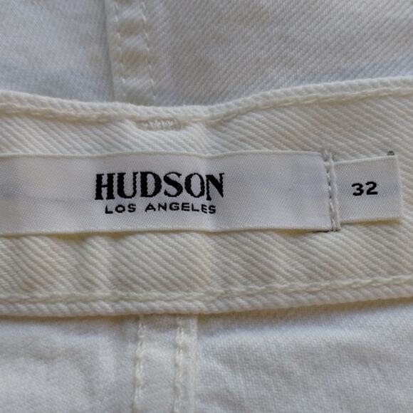E Hudson Los Angeles Women's White Lori High Rise Denim Shorts NWT Plus Size 32 - Picture 9 of 10